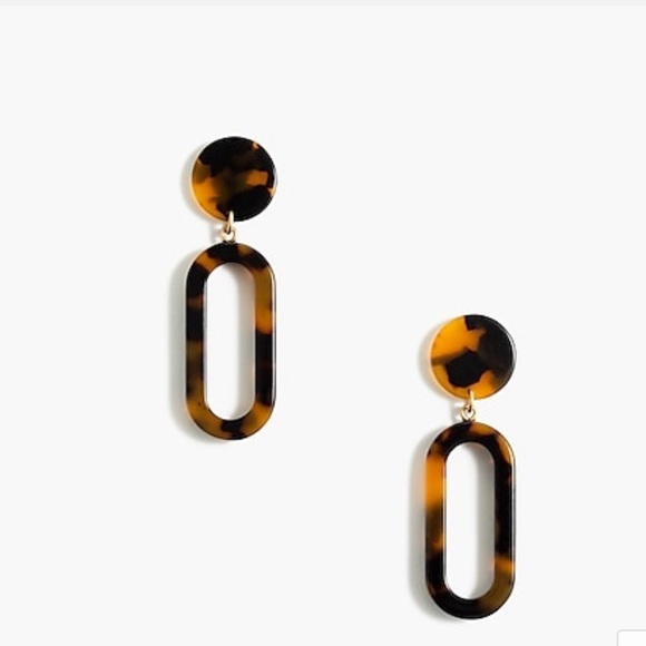 3/$20 sale J. Crew tortoise statement earrings - Picture 2 of 4
